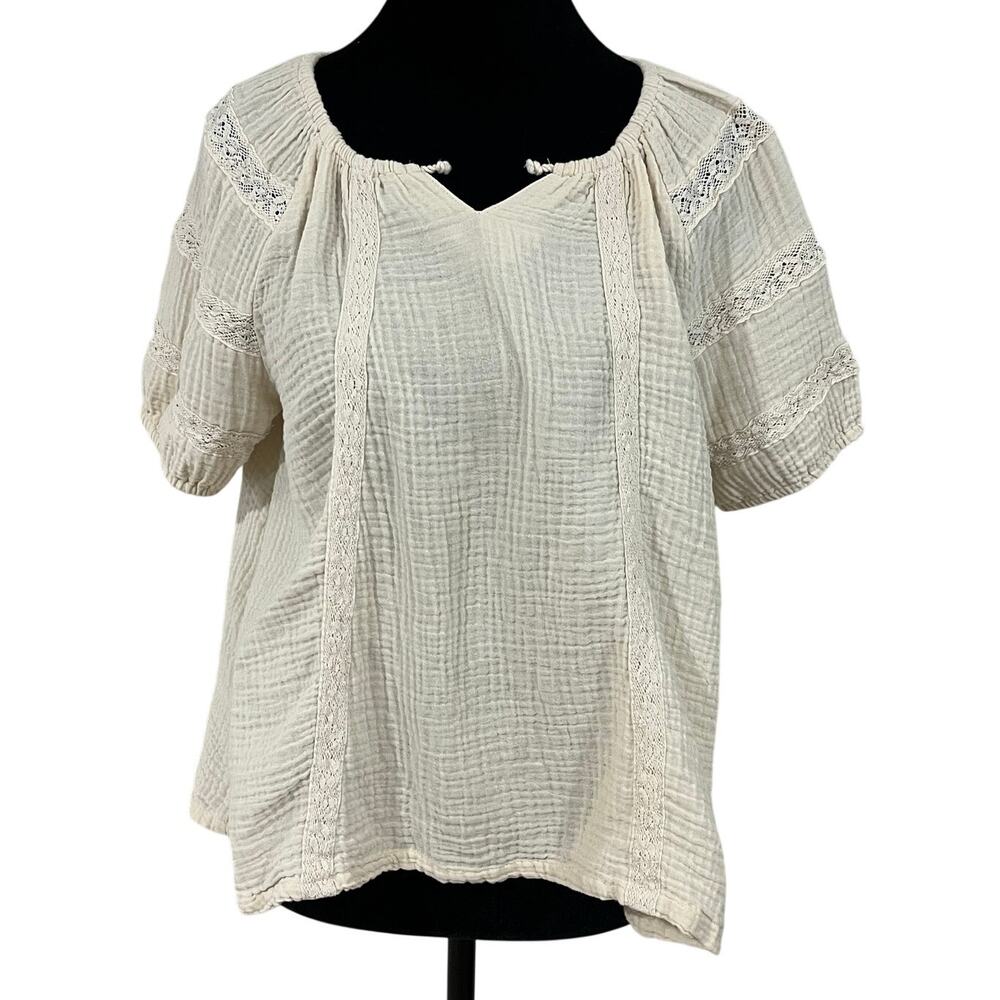Wonder Nation Junior‎ Size XL 14/16 Cotton Gauze Boho Cottagecore Top